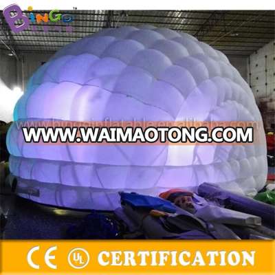 half moon party inflatable tent with led light/LED Lighting Inflatable Half Moon Tent for Show/party/wedding