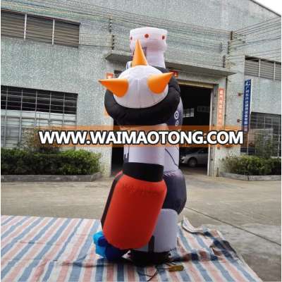 Plastic inflatable cartoon character robot with low price