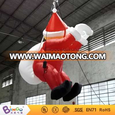 inflatable santa claus climbing wall with gift bag 6ft. 1.8m high-BG-A0344-20