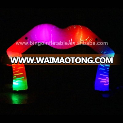 party sexy inflatable gate arch/lip party decoration inflatable