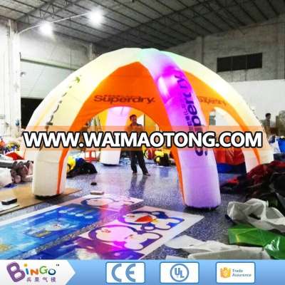 spider tent with led light/trade show spider tent with 6 legs for sale