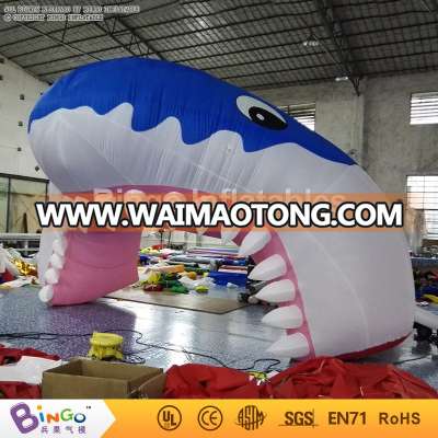 fat inflatable shark arch with CE blower 5.6m*3.5m or customize