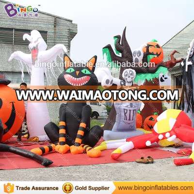 Halloween party decoration inflatable wizard and Pumpkin lantern balloon with LED light