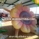 Yellow round flower popular inflatable flowers with led lighting for stage decoration