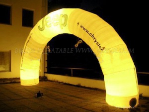 Best Design Big Yellow LED Inflatable Lighting Arch, Custom Logo Advertising Inflatable Entrance Start Finish Line Inflatable Arch K4001