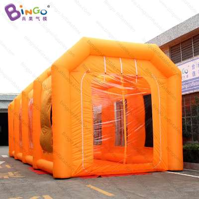 16.2x5x4.8 meters orange inflatable bus paint booth for sale